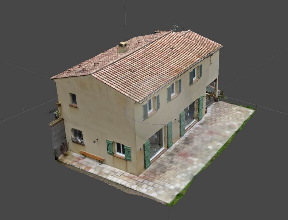 Vue d'un modèle 3d réalisé par photogrammétrie.